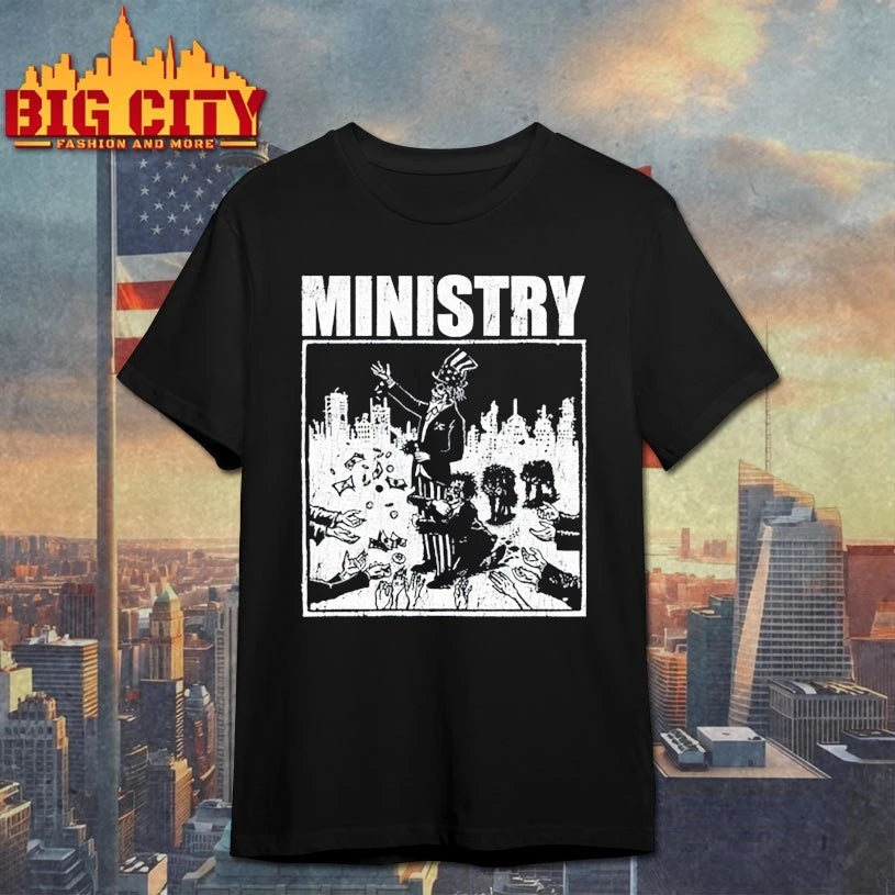 Ministry Uncle Sam black and white shirt