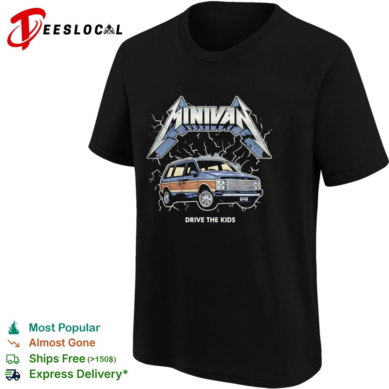 Minivan Drive the Kids Metallica Parody Heavy Metal Theme shirt