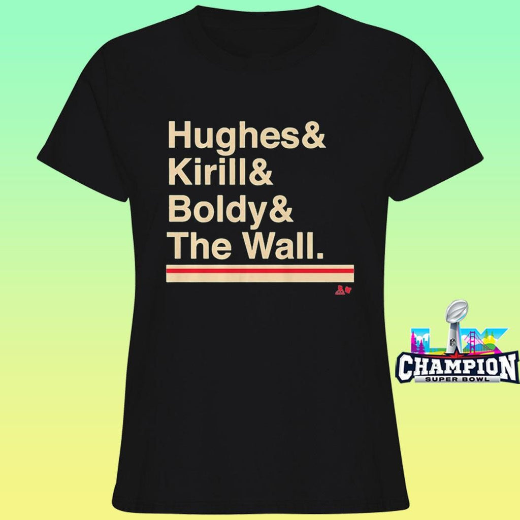 Minnesota Hockey Ampersand Hughes And Kirill And Boldy And The Wall Shirt