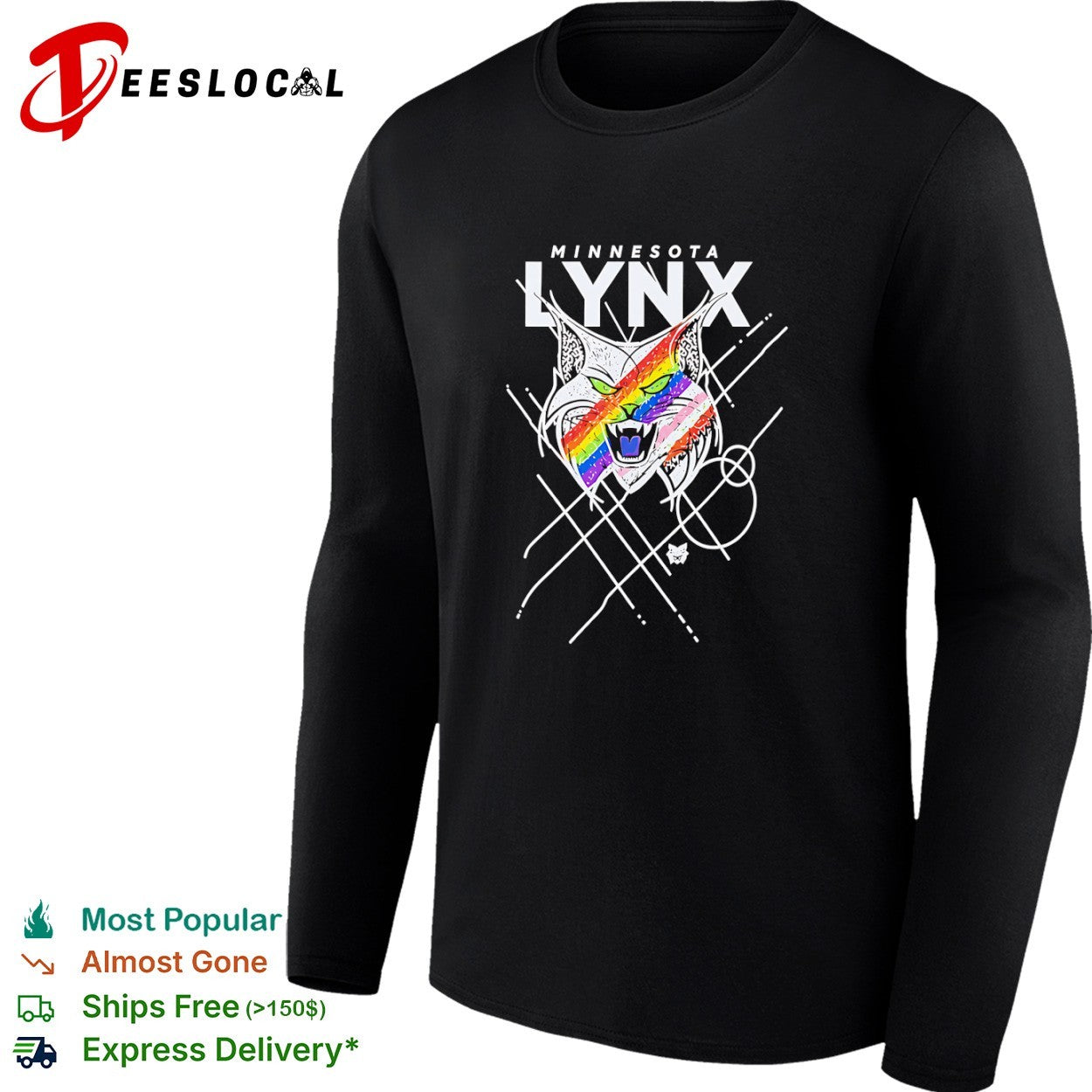 Minnesota Lynx Pride Lynx Logo Rainbow Pride shirt