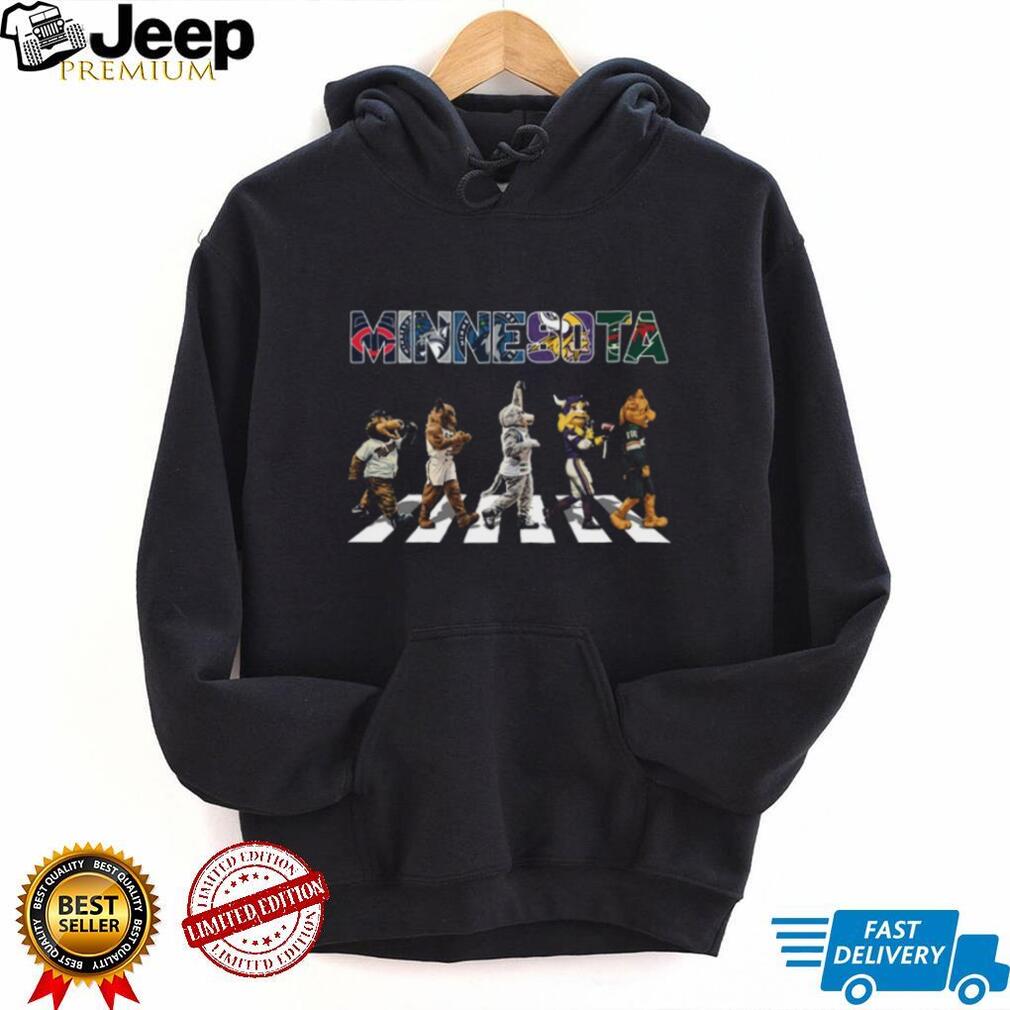 Minnesota Sports Mascots Abbey Road Style Crossing T Shirt