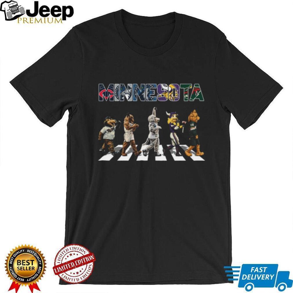 Minnesota Sports Mascots Abbey Road Style Crossing T Shirt
