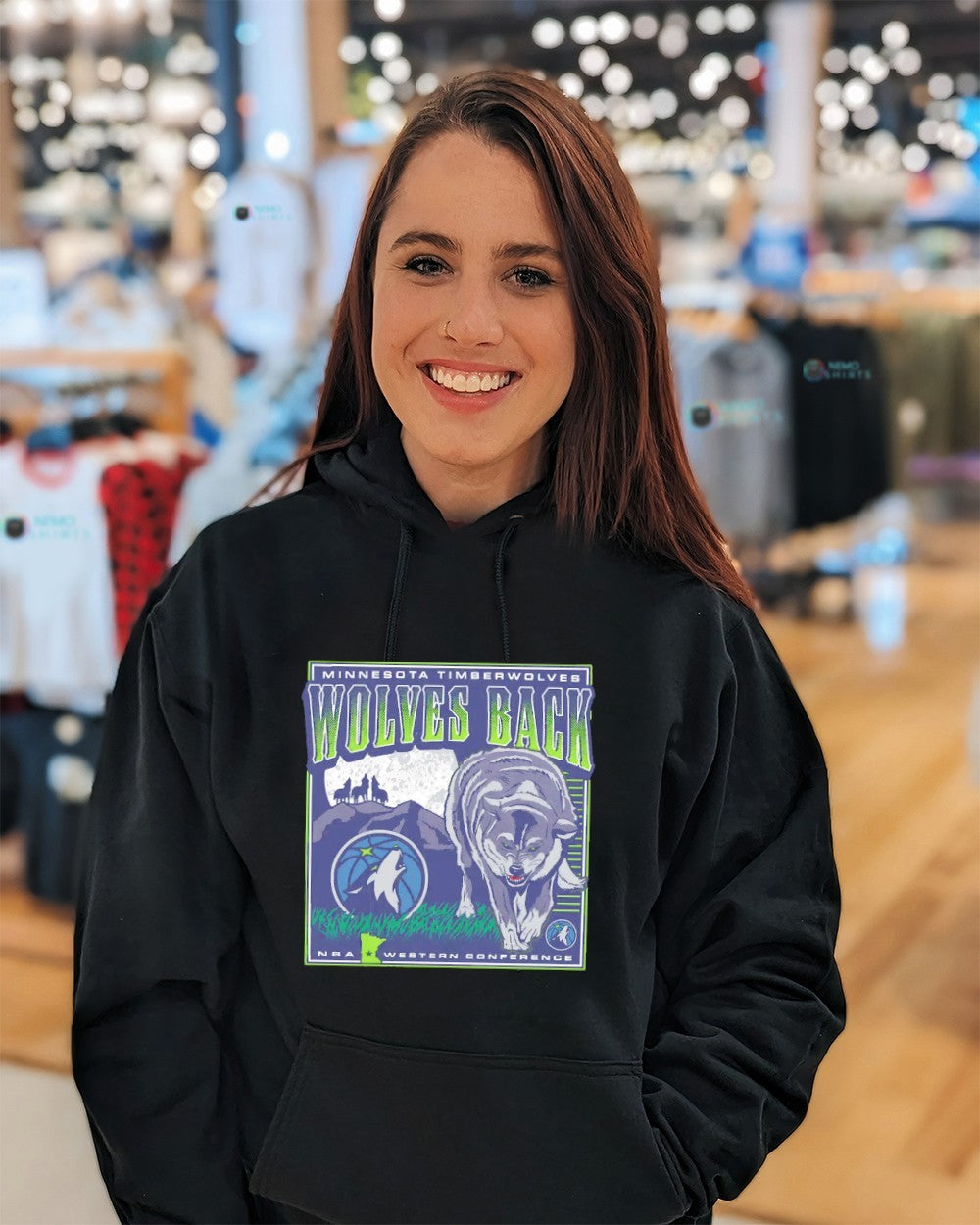 Minnesota Timberwolves Wolves Back NBA Western Conference shirt