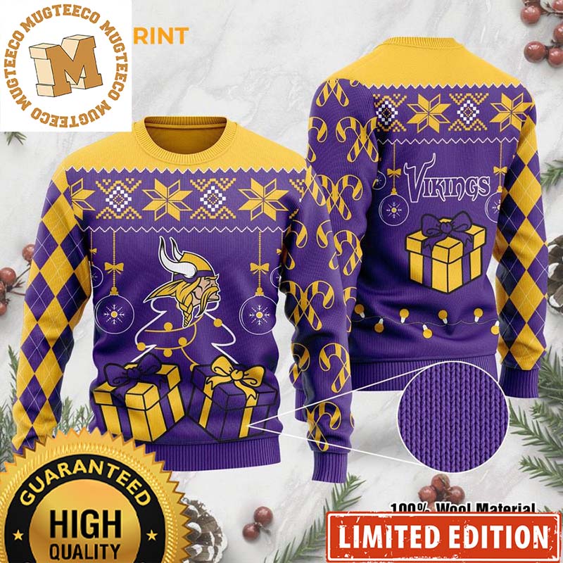 Minnesota Vikings Funny Knitting Pattern Ugly Sweater