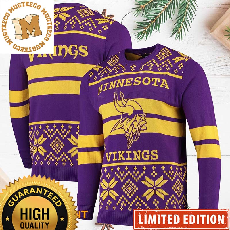 Minnesota Vikings Knitting Pattern Ugly Sweater Gift For True Fan