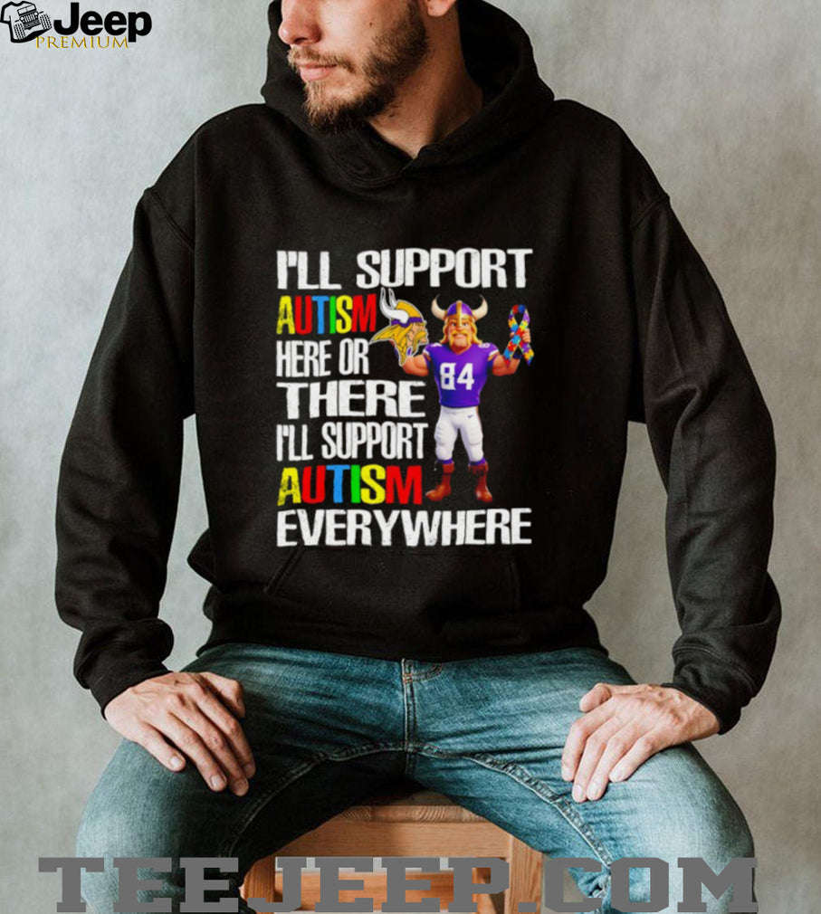 Minnesota Vikings Viktor the Viking Autism Awareness Support T Shirt