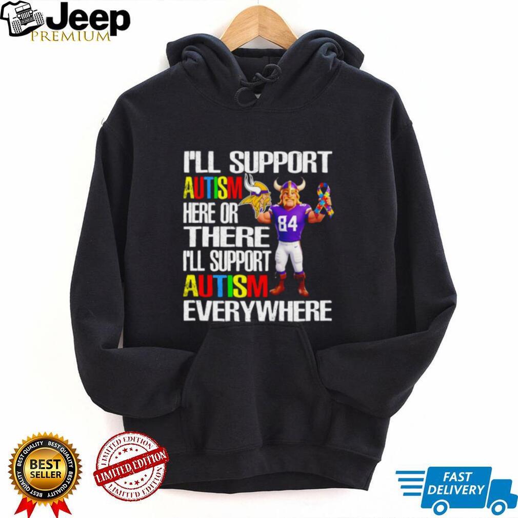 Minnesota Vikings Viktor the Viking Autism Awareness Support T Shirt