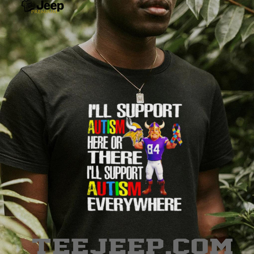 Minnesota Vikings Viktor the Viking Autism Awareness Support T Shirt