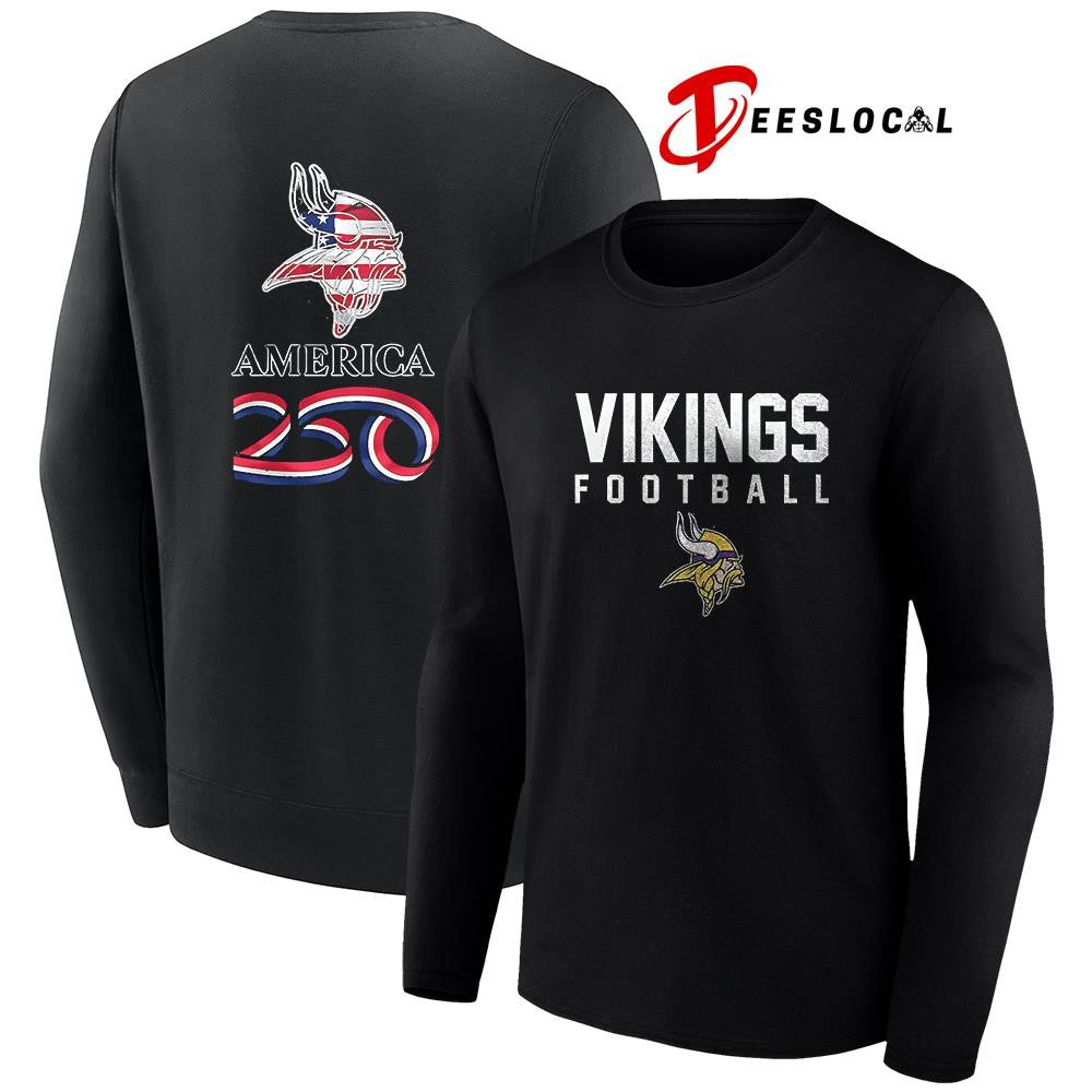 Minnesota Vikings x 250 years of America camo shirt
