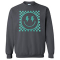 Mint Puff Checkered Happy Face Sweatshirt T-Shirts, Hoodie | CiraTrend.com