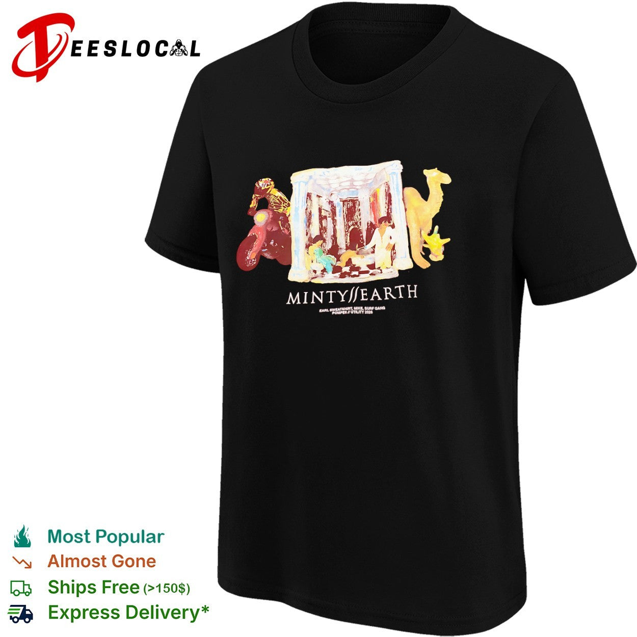 Minty Earth Earl Sweatshirt Mike Surf Gang Pompeii Utility 2026 Art Shirt