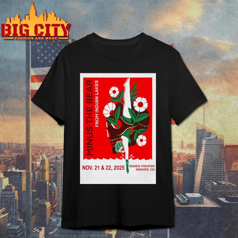 Minus The Bear Nov 21-22 2025 Ogden Theatre in Denver CO Poster Shirt