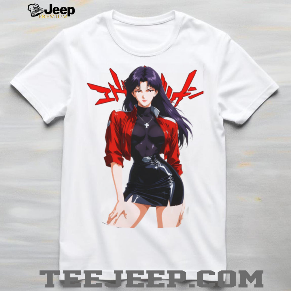 Misato Katsuragi Evangelion Anime Aesthetic Streetwear T Shirt