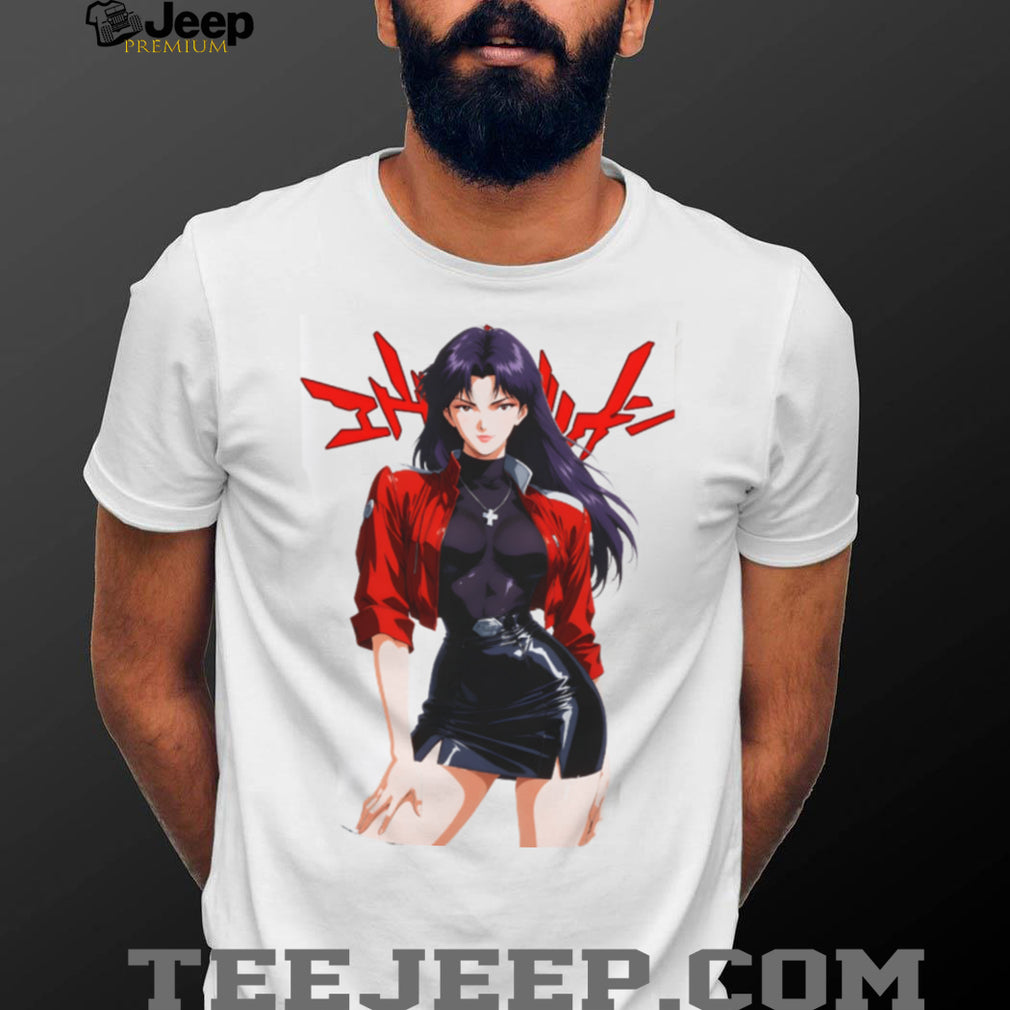 Misato Katsuragi Evangelion Anime Aesthetic Streetwear T Shirt