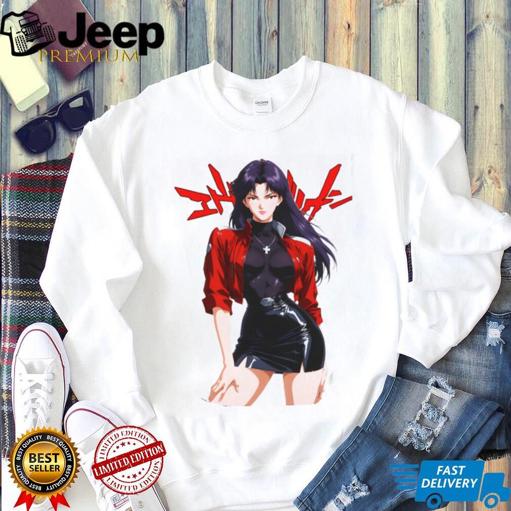 Misato Katsuragi Evangelion Anime Aesthetic Streetwear T Shirt