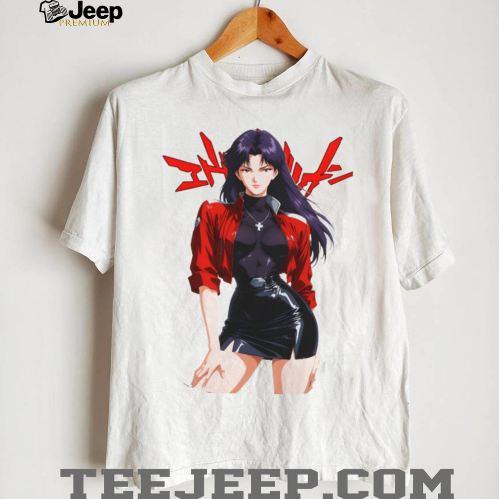 Misato Katsuragi Evangelion Anime Aesthetic Streetwear T Shirt