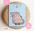 Missouri Gildan T-shirt, Cute Missouri State Shirt, Missouri Floral Bow Tee Hoodie, Sweatshirt | CiraTrend.com
