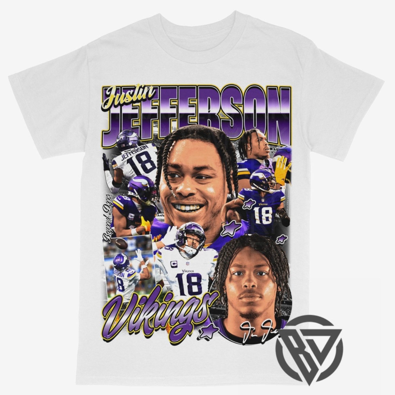 Justin Jefferson (V2) Tee Hoodie, Sweatshirt | CiraTrend.com (Image 2)