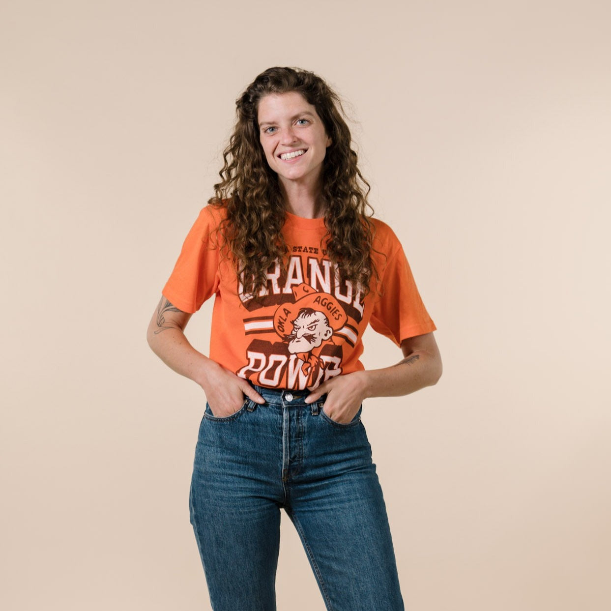 Oklahoma State Cowboys Orange Power Tee Style001