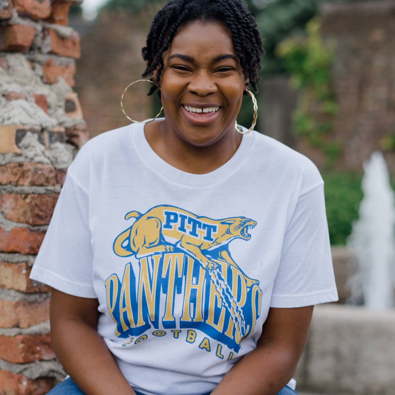 Vintage Pitt Panthers Football Logo Tee Style001