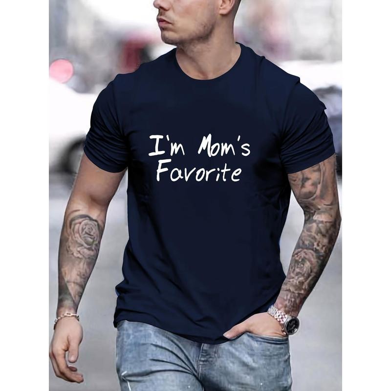Mom's Favorite Tee - Soft, Breathable, Casual Short Sleeve T-Shirt for Men