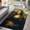 Mona Lisa In Lego Brick Artwork Area Rug Home Decor Area Rug Home DecorArea Rug Home Decor
