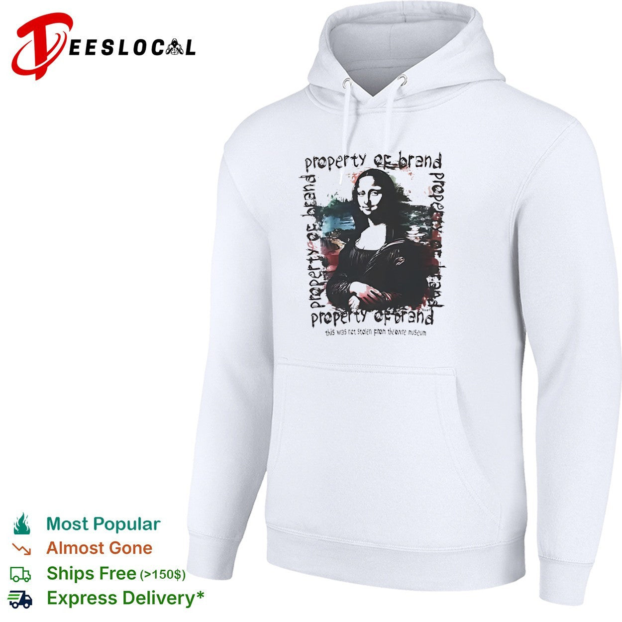 Mona Lisa Louvre classic art property of brand this was not stolen from the museum painting portrait shirt