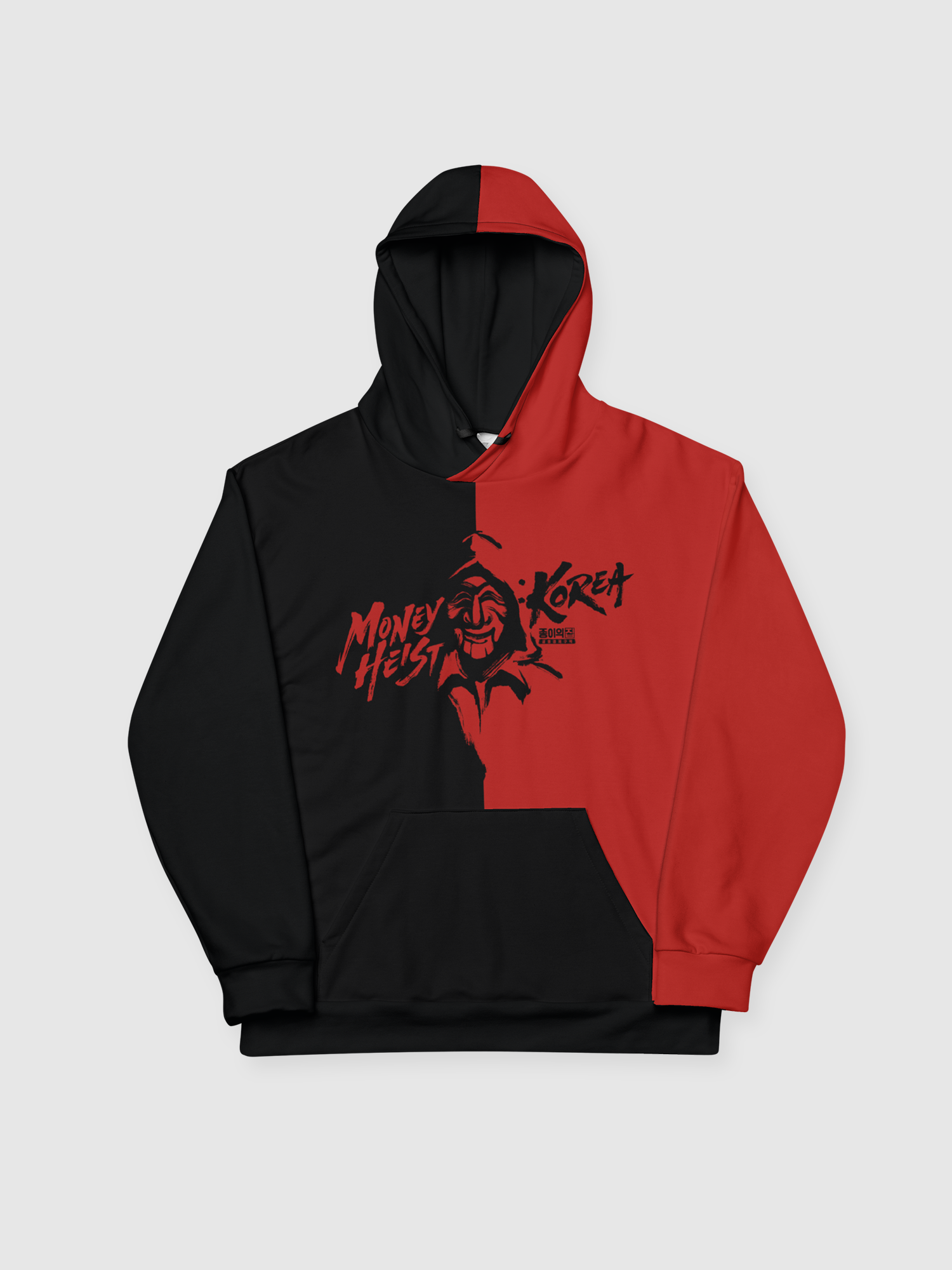 Money Heist: Korea AOP [Red Black] T-Shirts, Hoodie, Sweatshirt