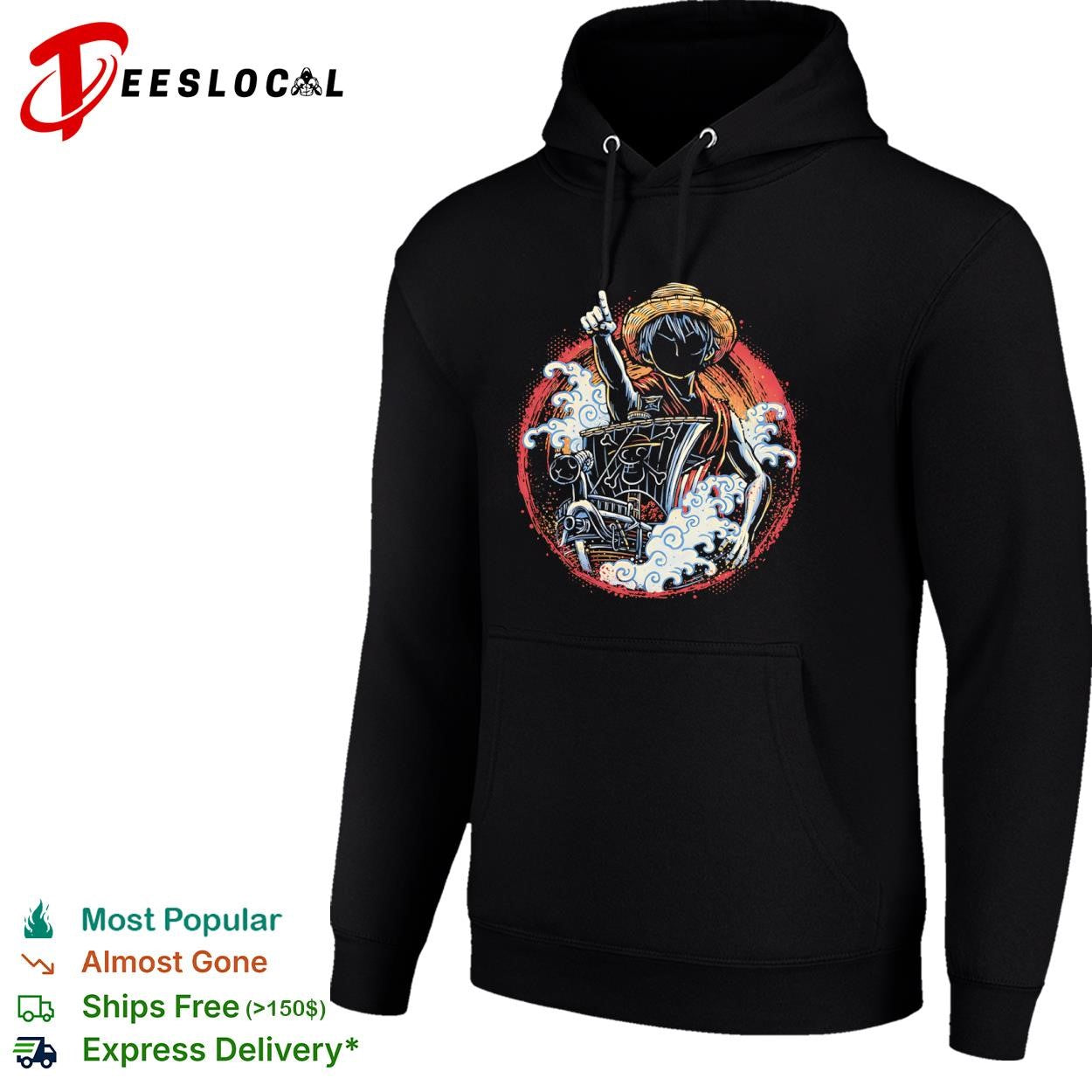 Monkey D Luffy and the Going Merry Sail Towards Adventure shirt