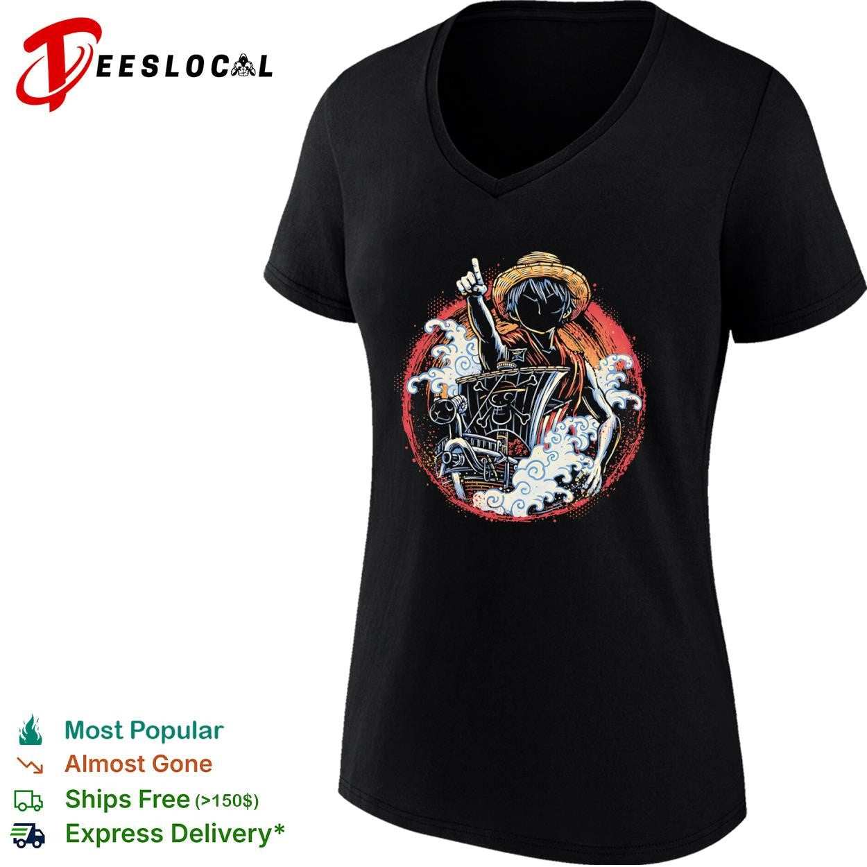 Monkey D Luffy and the Going Merry Sail Towards Adventure shirt
