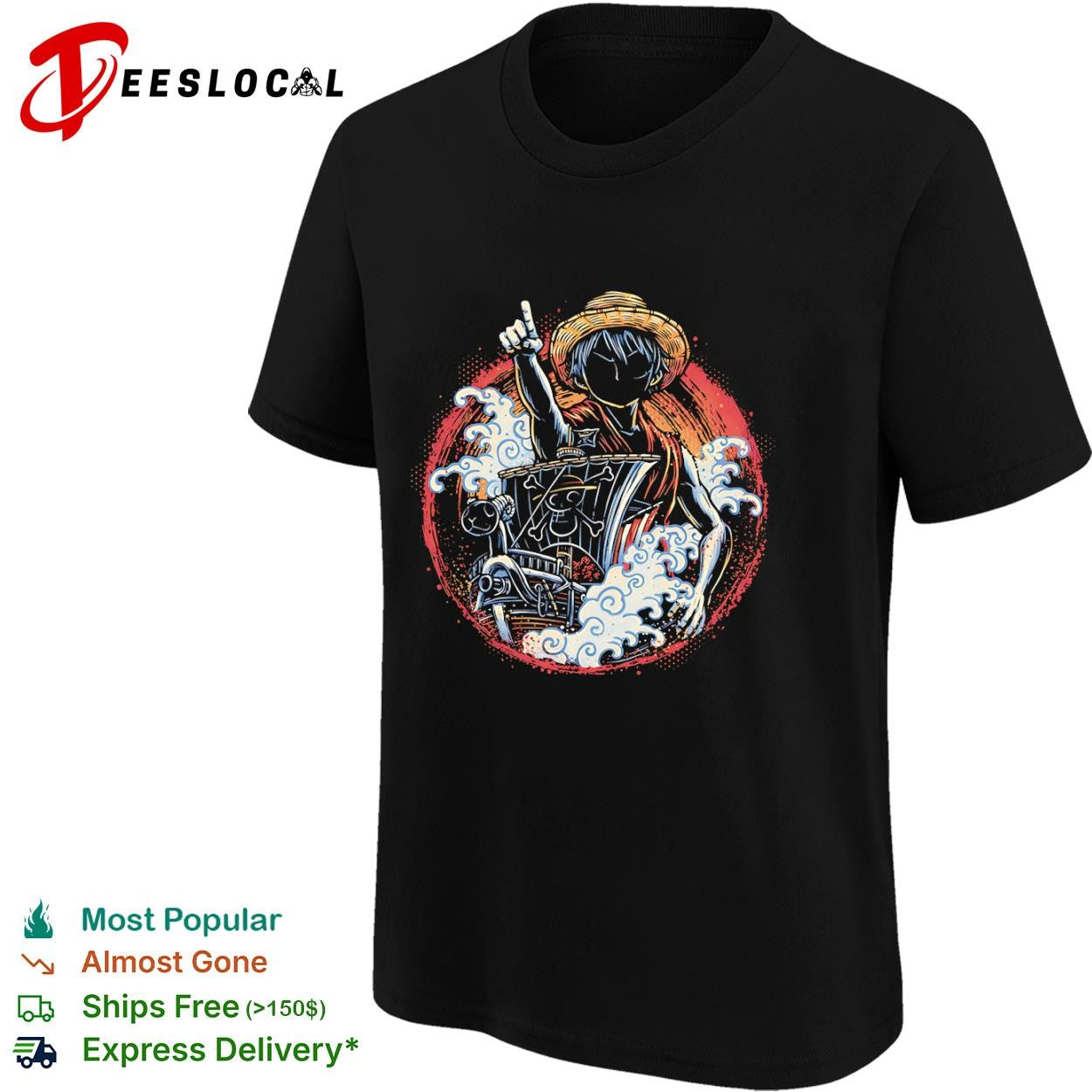 Monkey D Luffy and the Going Merry Sail Towards Adventure shirt