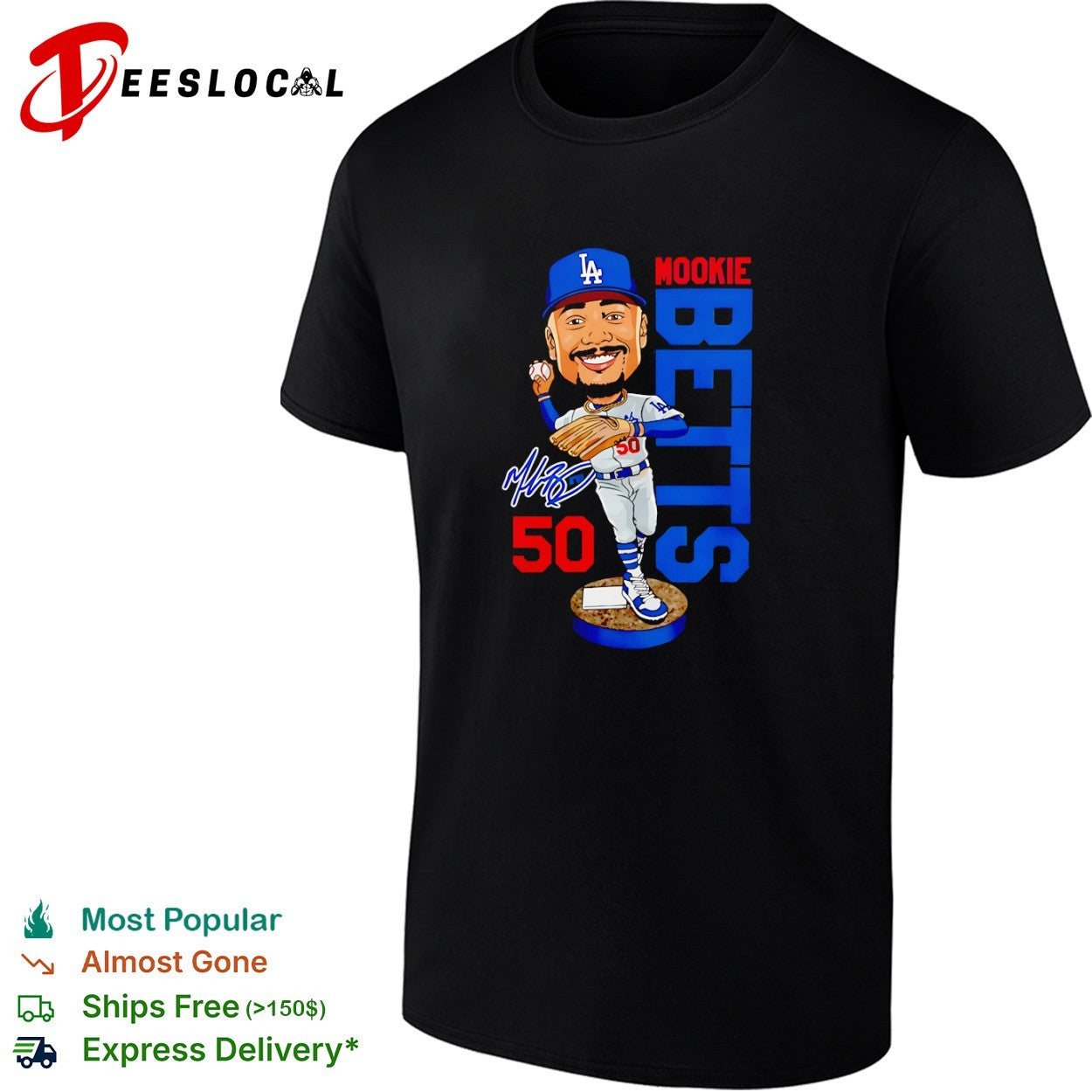 Mookie Betts Los Angeles Dodgers MLB Bobblehead Signature shirt