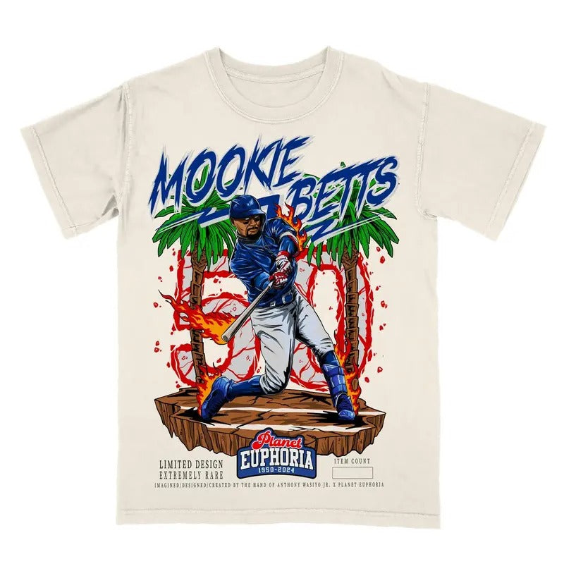 Mookie Betts Planet Euphoria Shirt, Vintage 90s Unisex Tee Various Sizes and Colors, shirt trend Hoodie, Sweatshirt