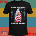 More Water Pressure Make Showers Great Again Donald Trump America Flag T-shirt