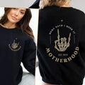 Motherhood Some Day I Rock It Sweatshirt Trendy Front And Back Sweatshirt Mama Hoodie Funny Rock Skeleton Crewneck...