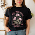 Motherhood is Kingdom Work Floral Mother's Day T-Shirt Pure Cotton Casual Street Style Crew Neck Short Sleeve T-Shirt...