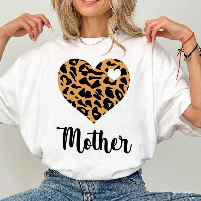 Mothers Day Matching T Shirt Leopard Print Mothers Day Gift Mother And Daughter Matching Shirt Mother Day Gift Mama...