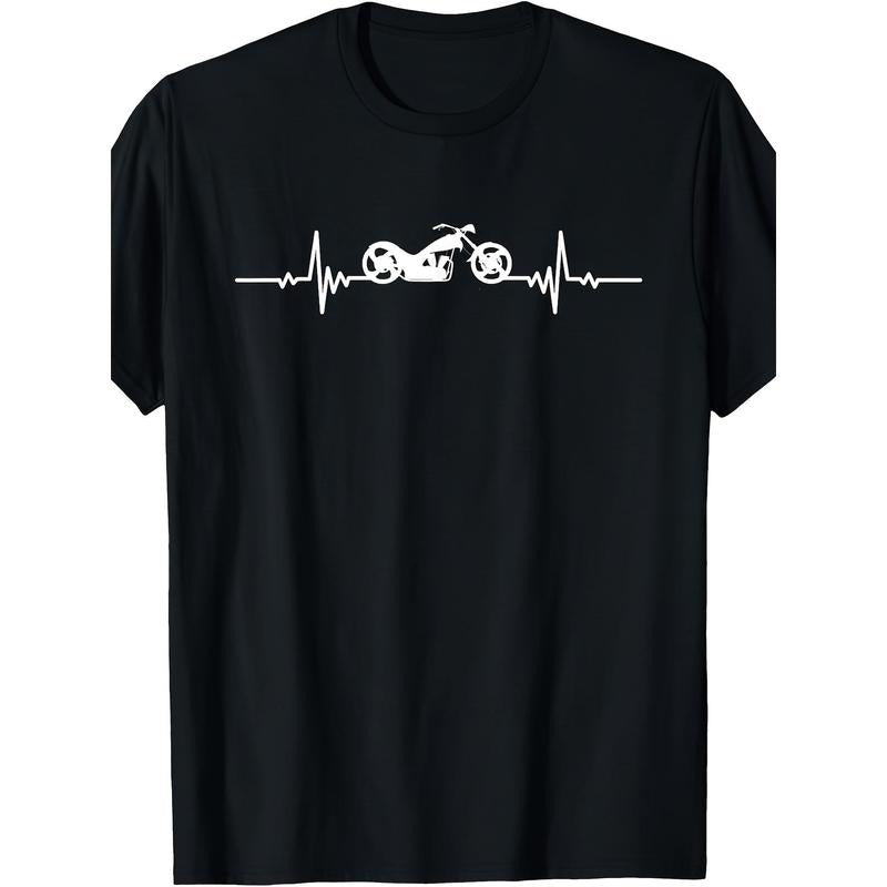 Motorcycle heartbeat ECG motorcycle T-shirt Made in USA Hoodie, Sweatshirt | CiraTrend.com
