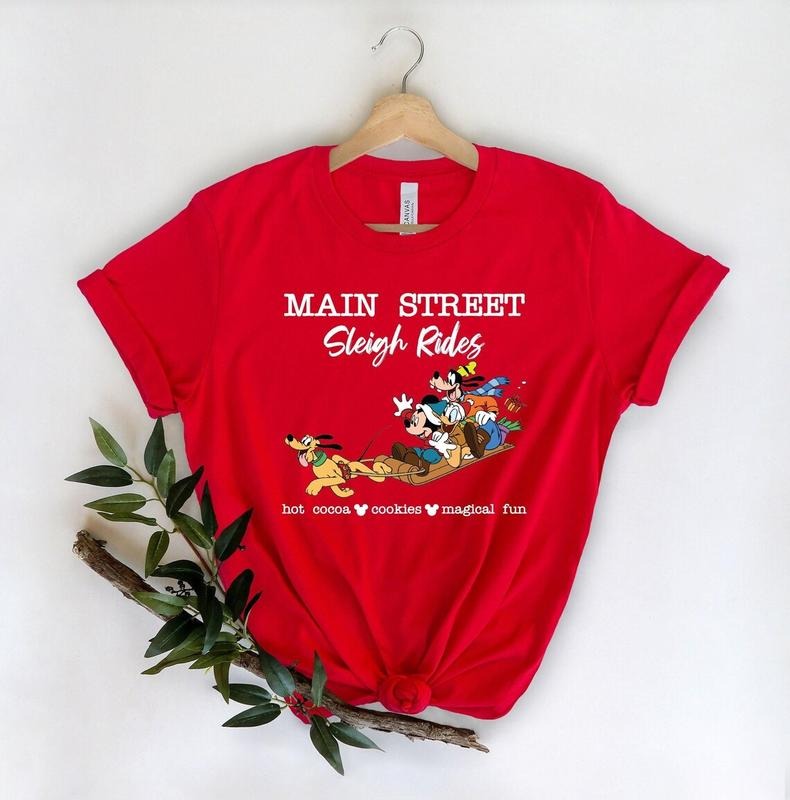 Mouse Christmas Tshirt Sweatshirt, Mouse Shirt, Main Street Christmas Shirt Hoodie | CiraTrend.com