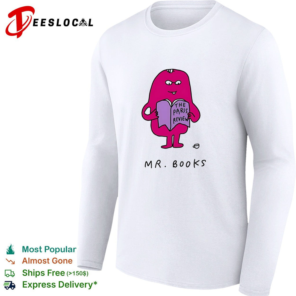 Mr Books The Paris Review literary reading shirt