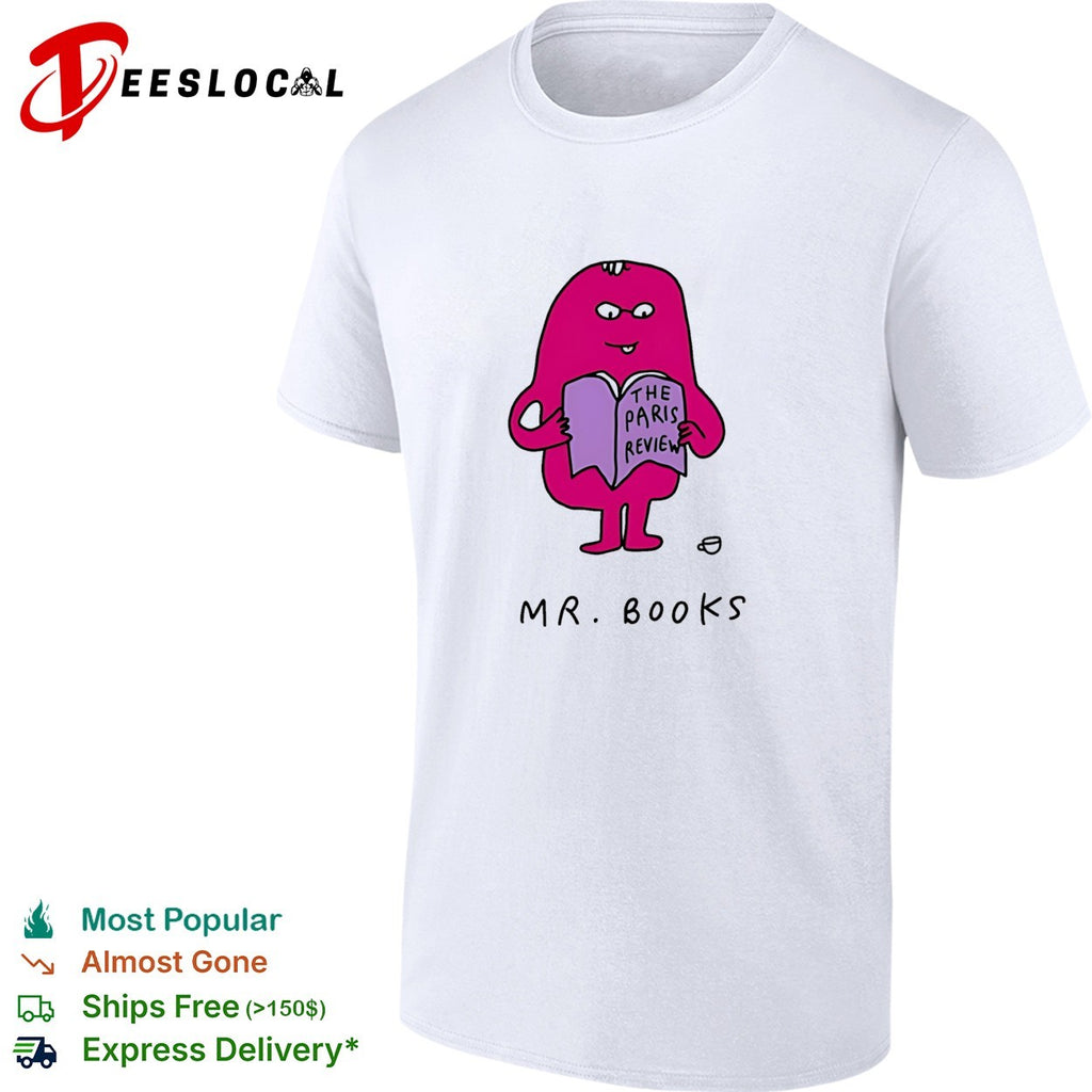 Mr Books The Paris Review literary reading shirt