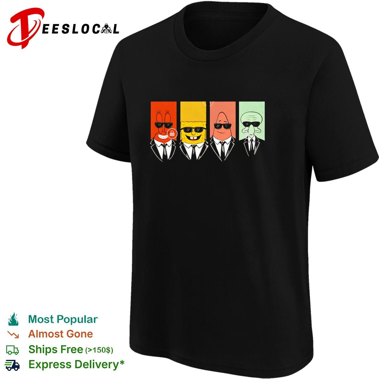 Mr Krabs SpongeBob Patrick and Squidward style of Reservoir Dogs shirt