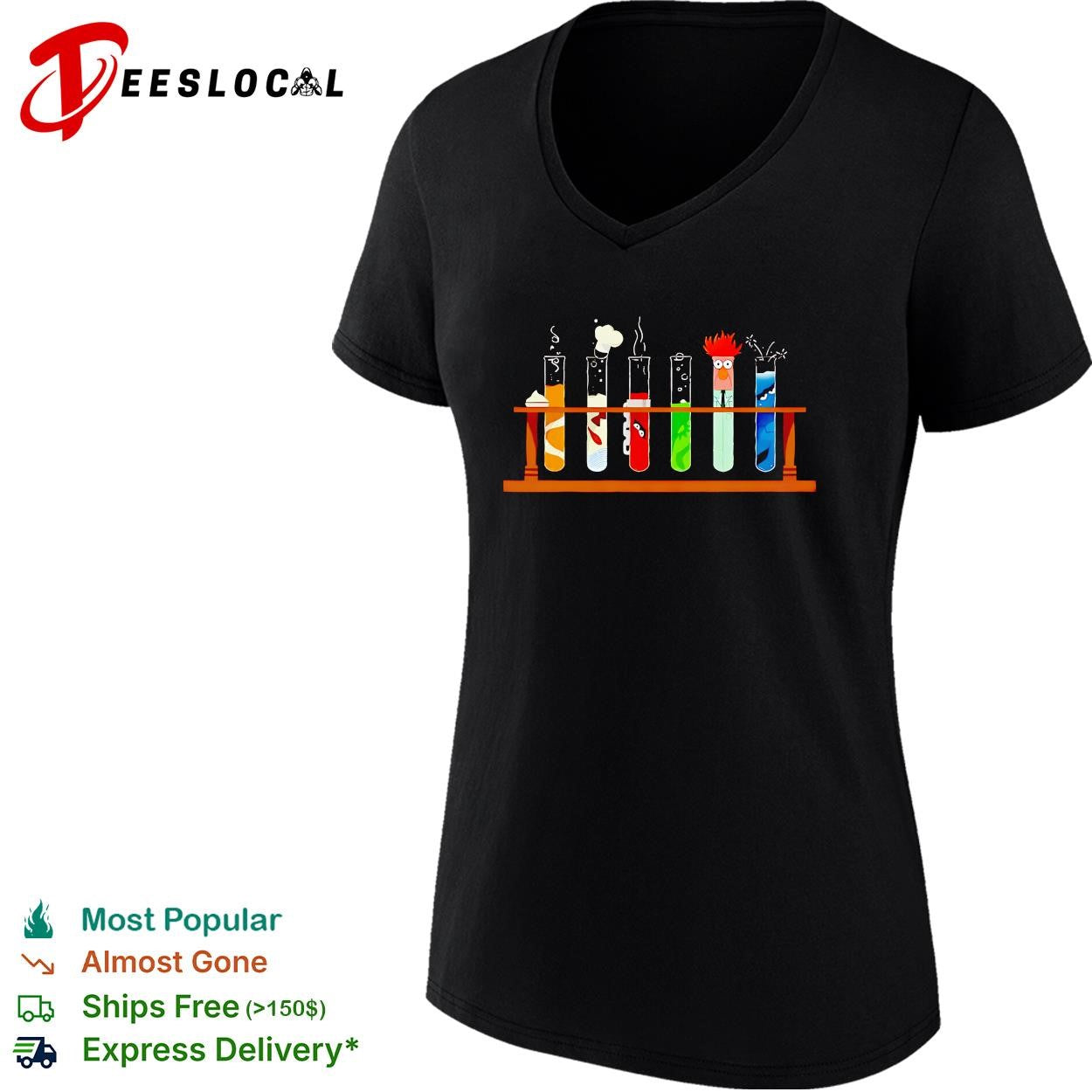 Muppets Beaker test tubes laboratory shirt