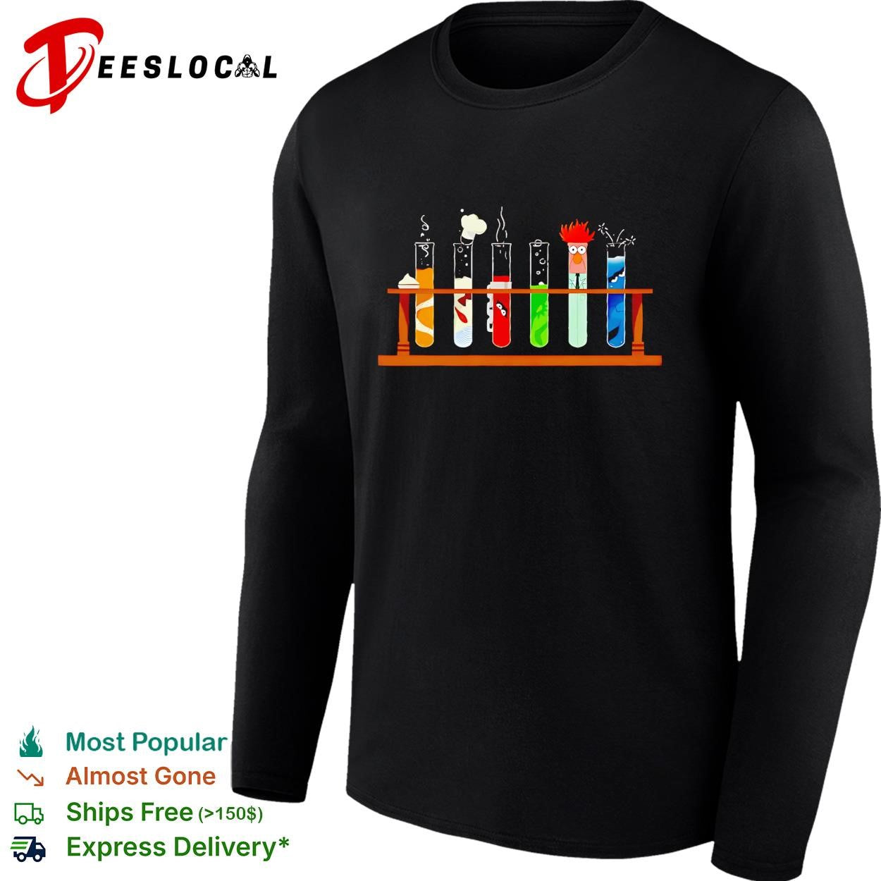 Muppets Beaker test tubes laboratory shirt