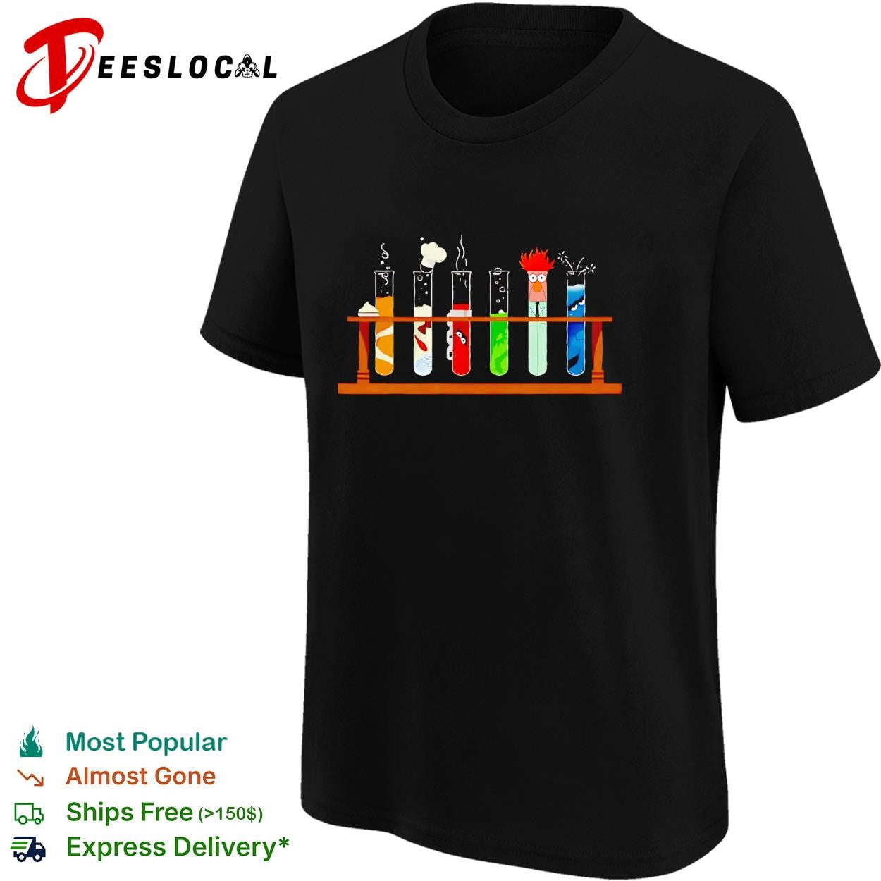 Muppets Beaker test tubes laboratory shirt