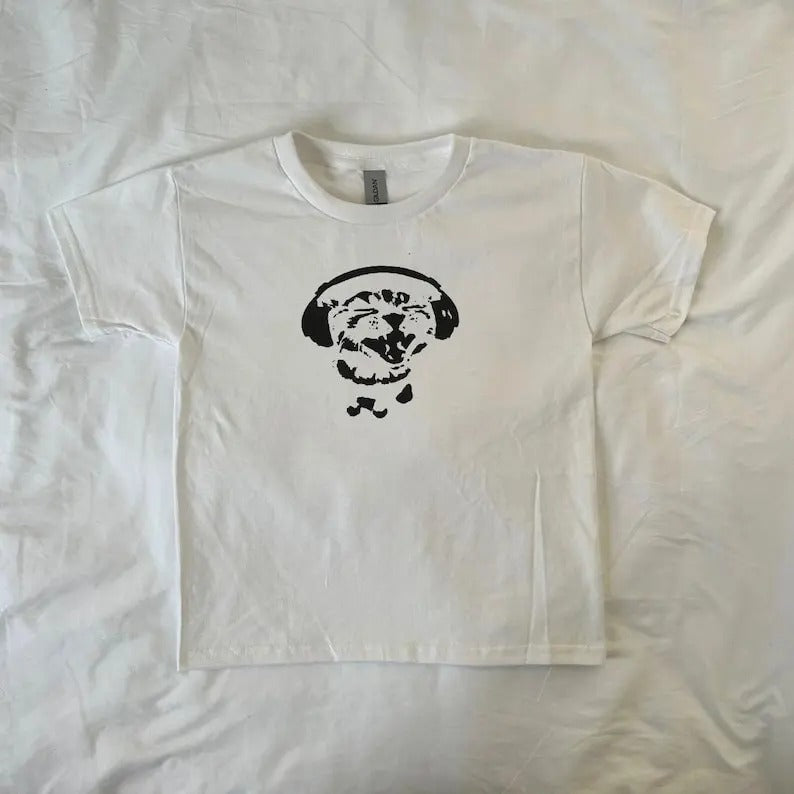 Music Loving Cat Baby Tee, ahs style, pintrest, streetwear, y2k, trendy, vintage, music loverstyle{n002}3 Hoodie, Sweatshirt