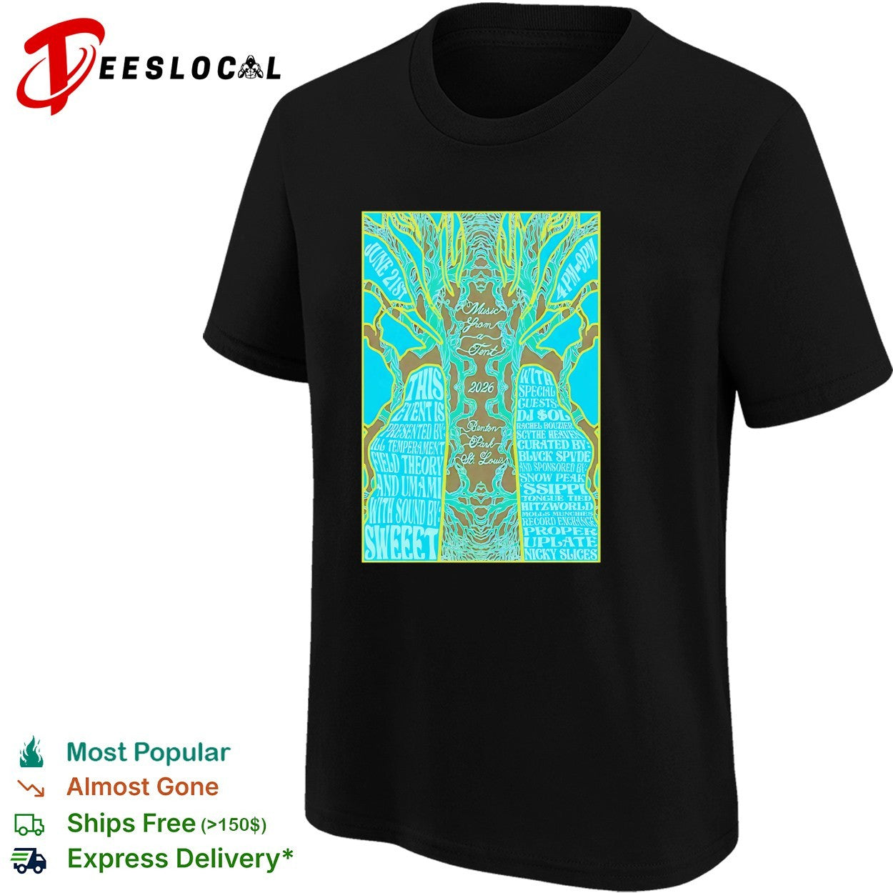 Music from a tent 2026 Benton Park St Louis poster shirt