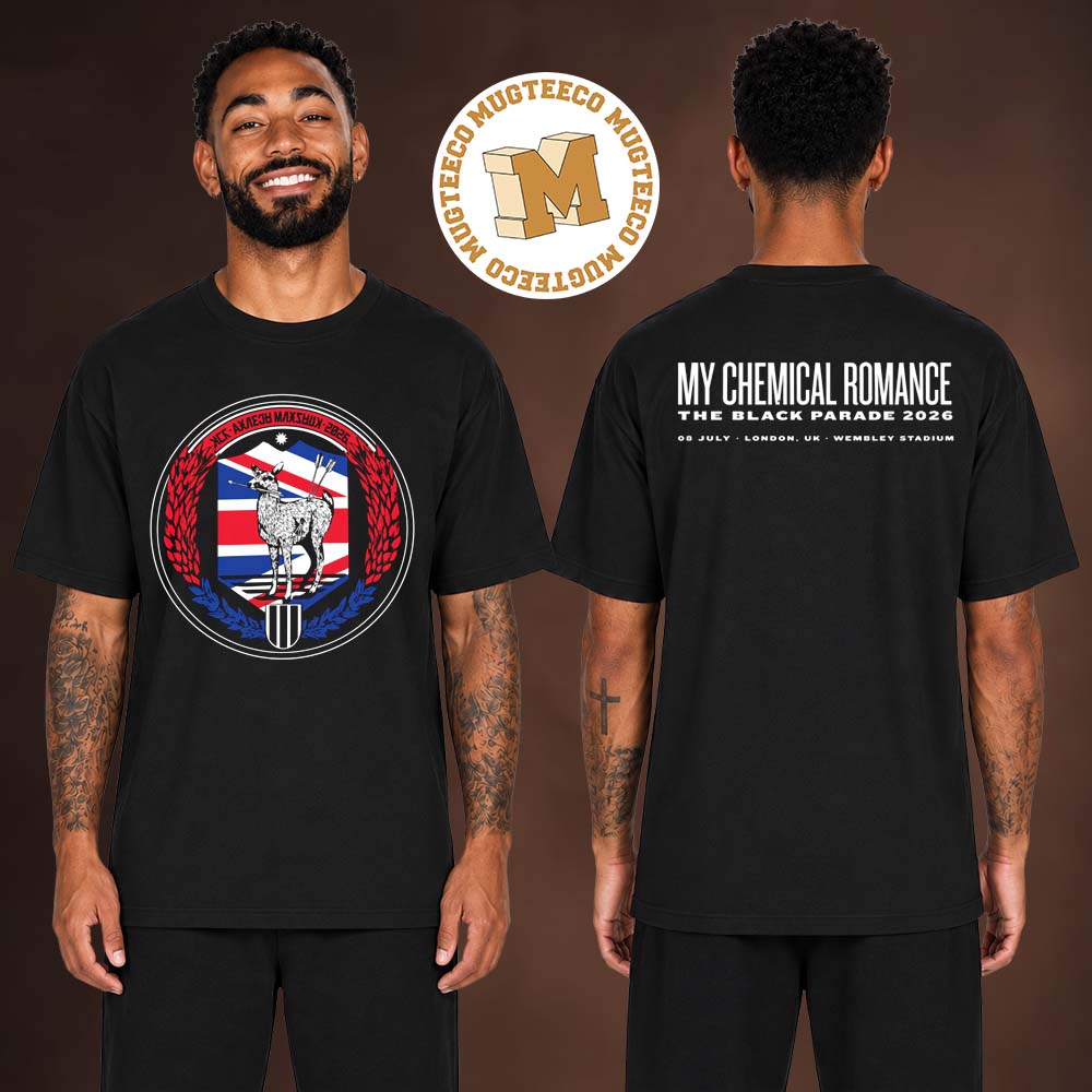 My Chemical Romance Event Tee Lodon UK The Parade Tour 2026 At Wembley Stadium In London UK On July 8 2026 Two Sided Unisex T-Shirt