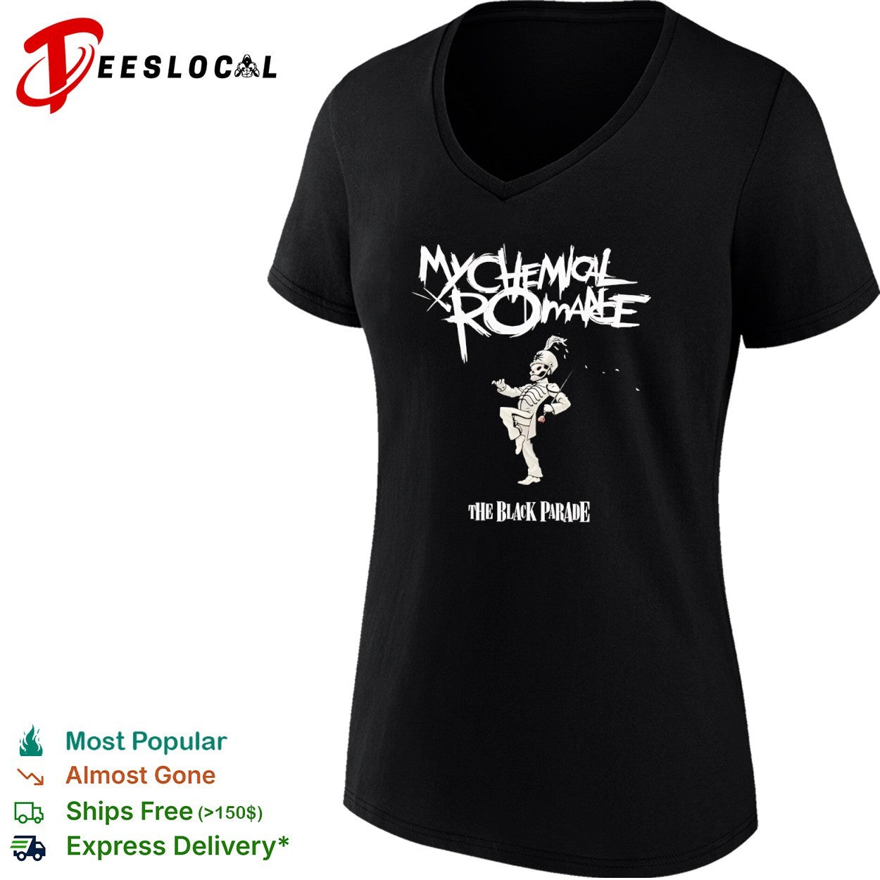 My Chemical Romance The Black Parade Skeleton Marching shirt