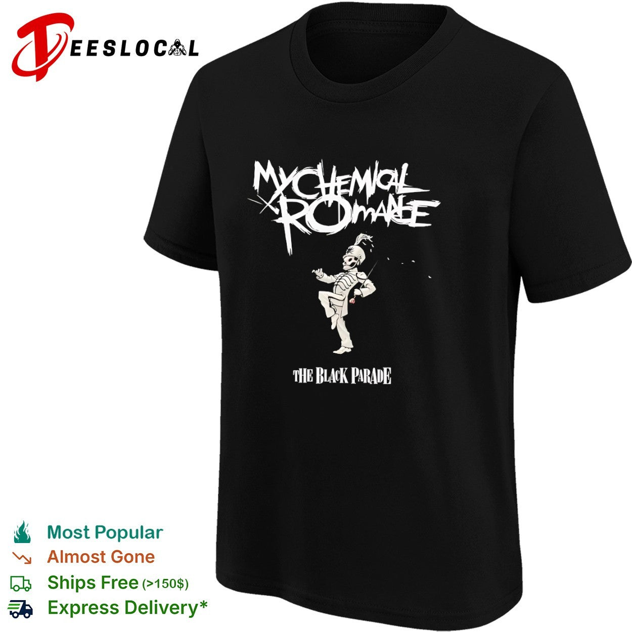 My Chemical Romance The Black Parade Skeleton Marching shirt